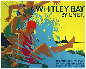 <b class=qtipBold><figcaption>1978-9208</figcaption></b><br>Poster, LNER, 'Whitley Bay by L.N.E.R.', by Tom Purvis<br><em>© National Railway Museum</em> 1978-9208