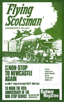 <b class=qtipBold><figcaption>1983-8437</figcaption></b><br>Poster, Railway Magazine, "Flying Scotsman" Locomotive No 4472 will run non-stop to Newcastle again on 17 June (1968).<br><em>© National Railway Museum</em> 1983-8437