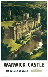 <b class=qtipBold><figcaption>1983-8558</figcaption></b><br>Poster, BR (WR), Warwick Castle, by Bagley<br><em>© National Railway Museum</em> 1983-8558